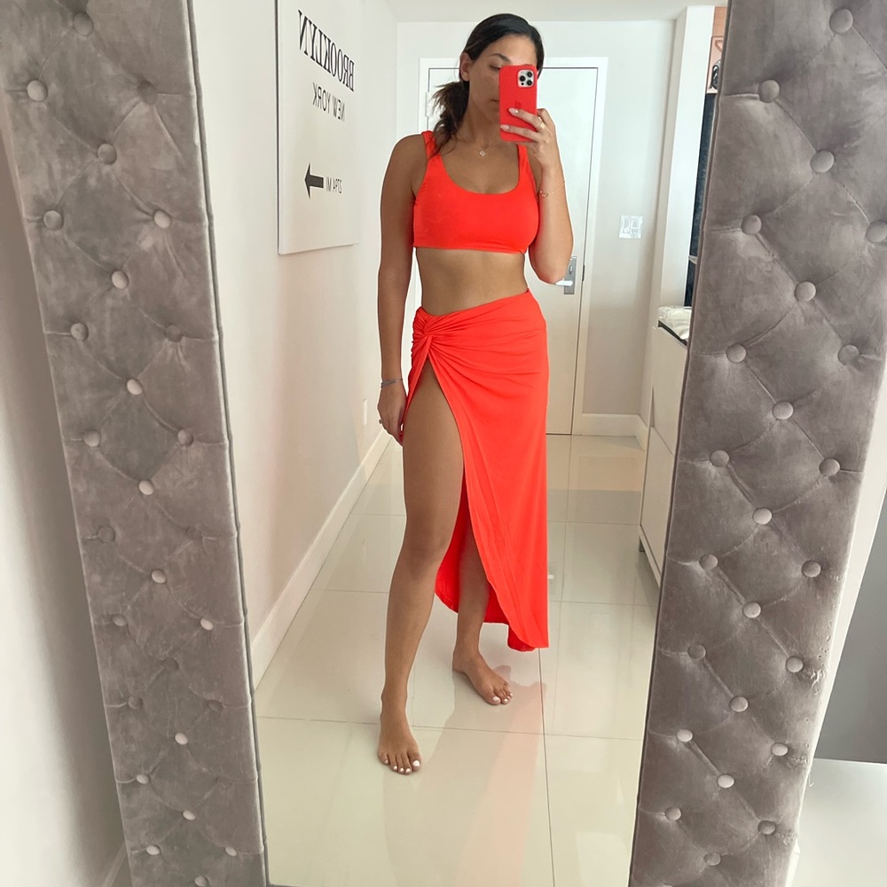 2 piece skirt and crop set